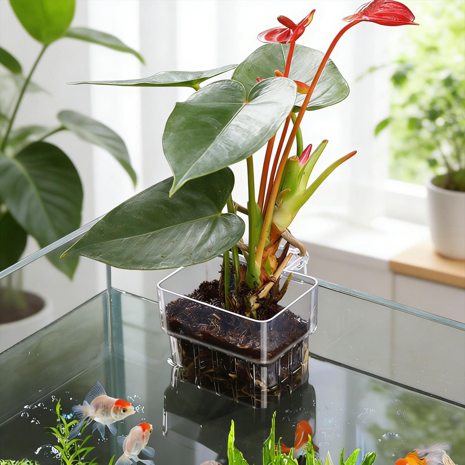 Transparent Hangable Aquarium  - Aquarium Plant Design ulasan dan harga