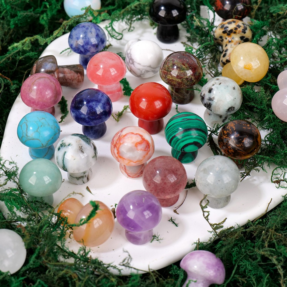 Natural Crystal Mushroom Gemst - Planted Aquarium Jungle ulasan dan harga