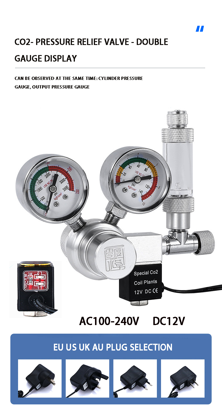 Aquarium CO2 regulator solenoi - Planted Aquarium Kit ulasan dan harga