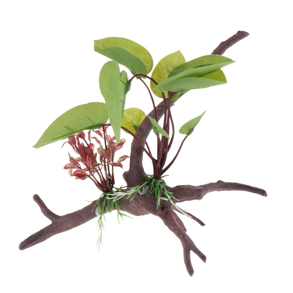 Reptile Terrarium Plant Artifi - Planted Aquarium Jungle ulasan dan harga
