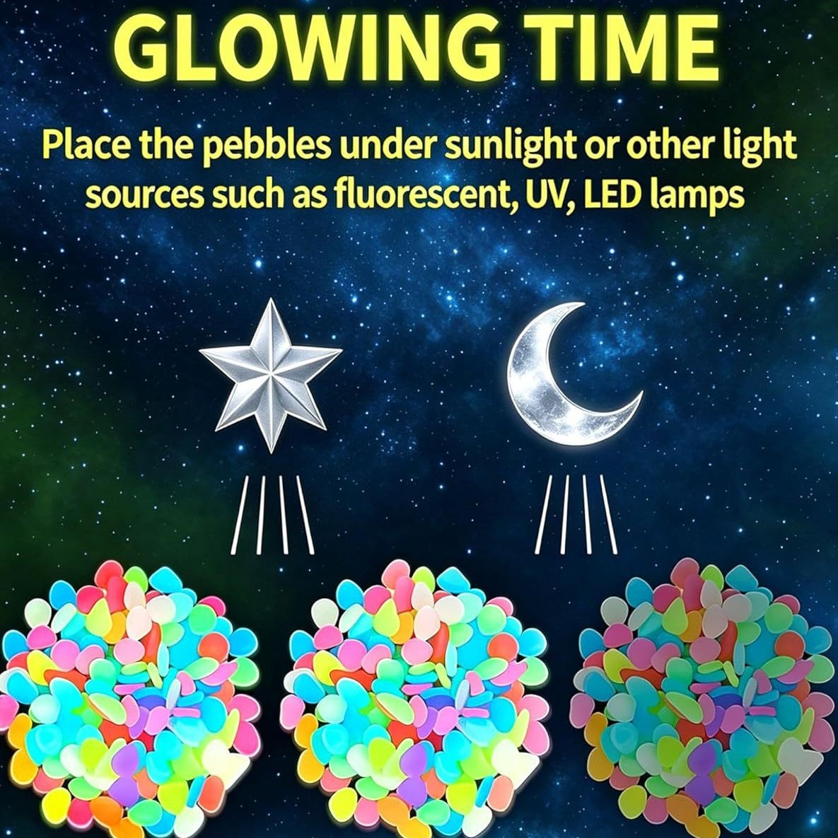 Colorful Glow In The Dark Lumi - Planted Aquarium With Fish ulasan dan harga
