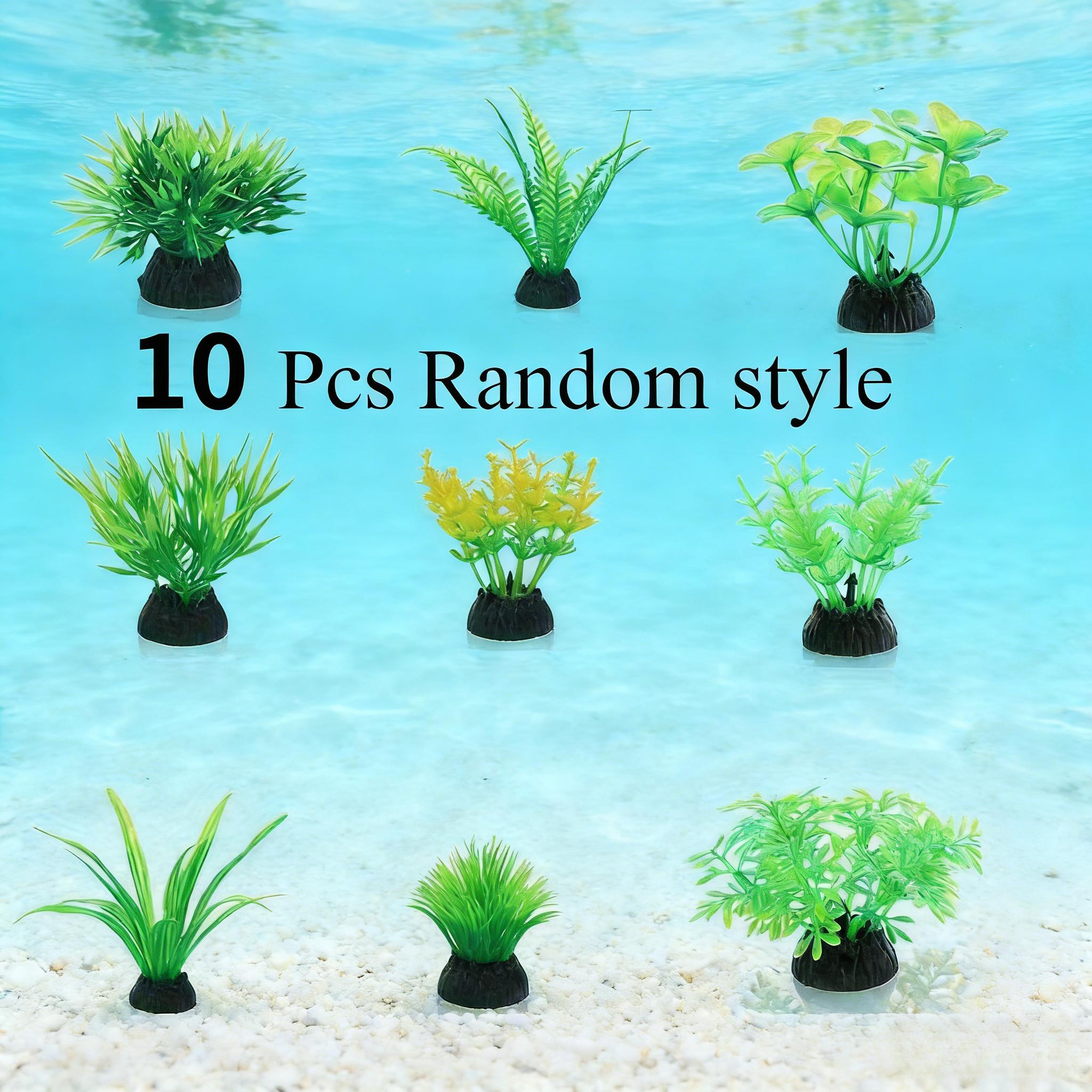 10Pcs Green Artificial Aquariu - Aquarium Plant Design ulasan dan harga